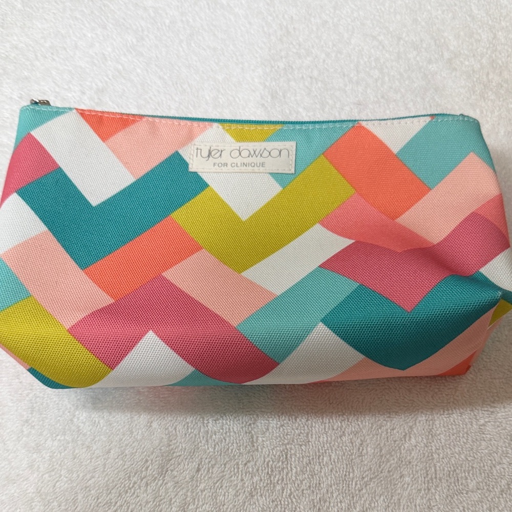 Colorful Chevron Makeup Bag